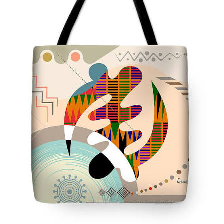 Adinkra Print Tote Bag